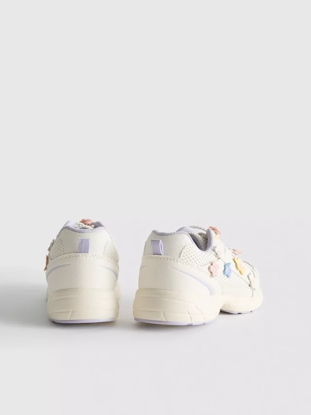 Floral-detail chunky sneakers