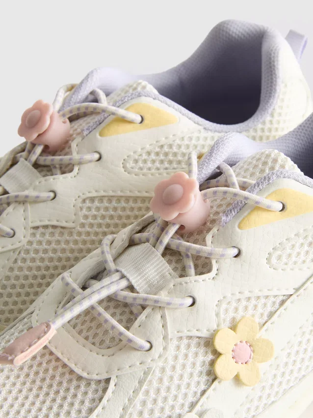 Floral-detail chunky sneakers