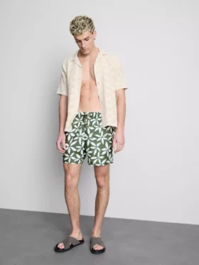 Floral drawstring swim shorts