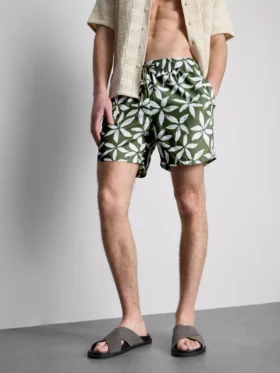 Floral drawstring swim shorts