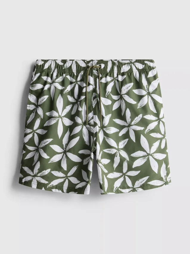 Floral drawstring swim shorts