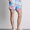 Floral graffiti swimming shorts