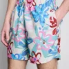 Floral graffiti swimming shorts