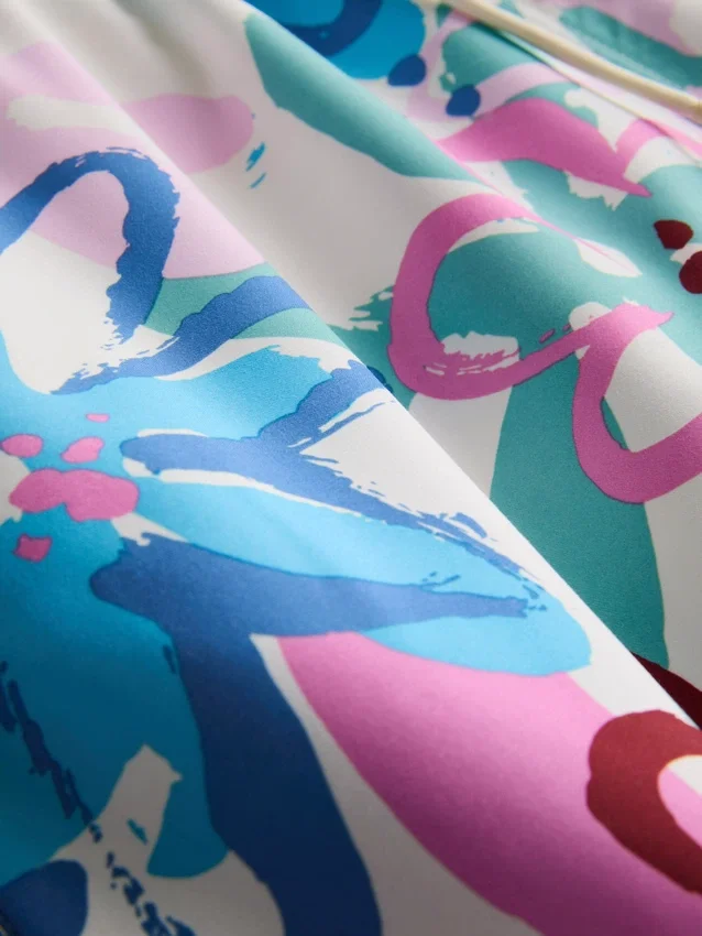 Floral graffiti swimming shorts