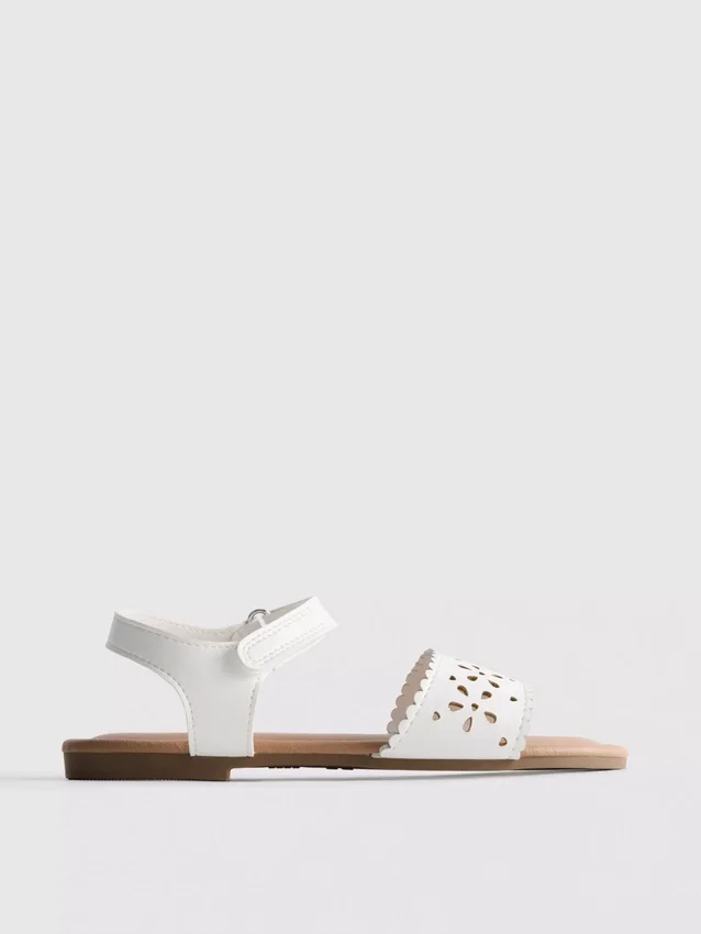 Floral lasercut sandals