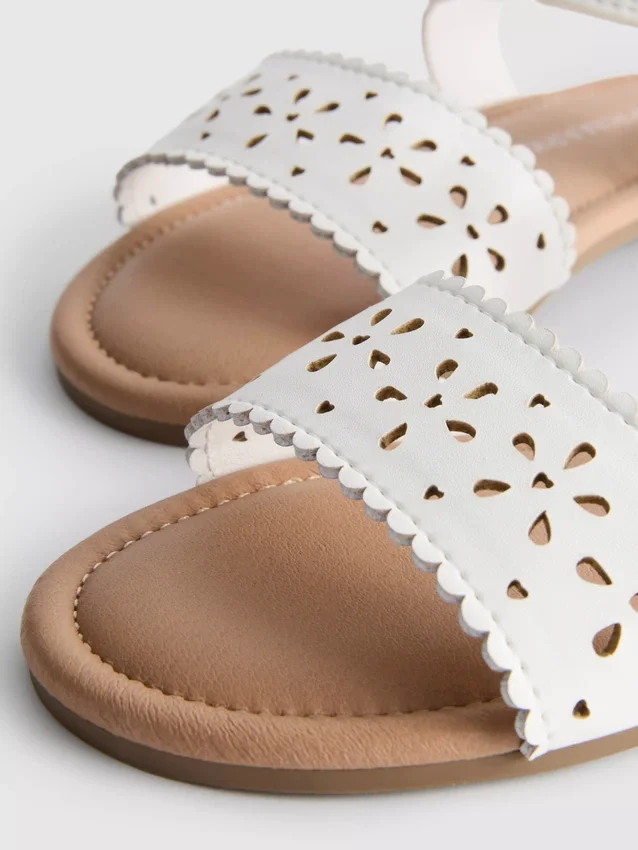 Floral lasercut sandals