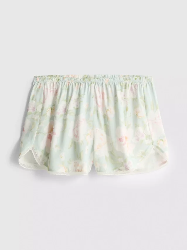 Floral printed pajama shorts