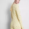 Floral printed ribbed sleep romper