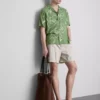 Floral revere collar shirt