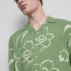 Floral revere collar shirt
