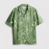 Floral revere collar shirt
