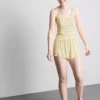 Floral ribbed cami pajama top