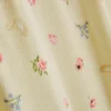 Floral ribbed pajama bottoms