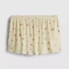 Floral ribbed printed pajama shorts