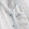 Floral satin boyfriend shorty pajamas