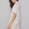 Floral short-sleeve pajama shirt