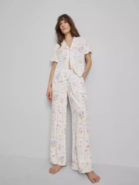 Floral wide leg pajama bottoms