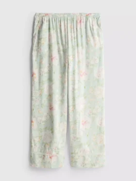 Floral wide leg pajama bottoms