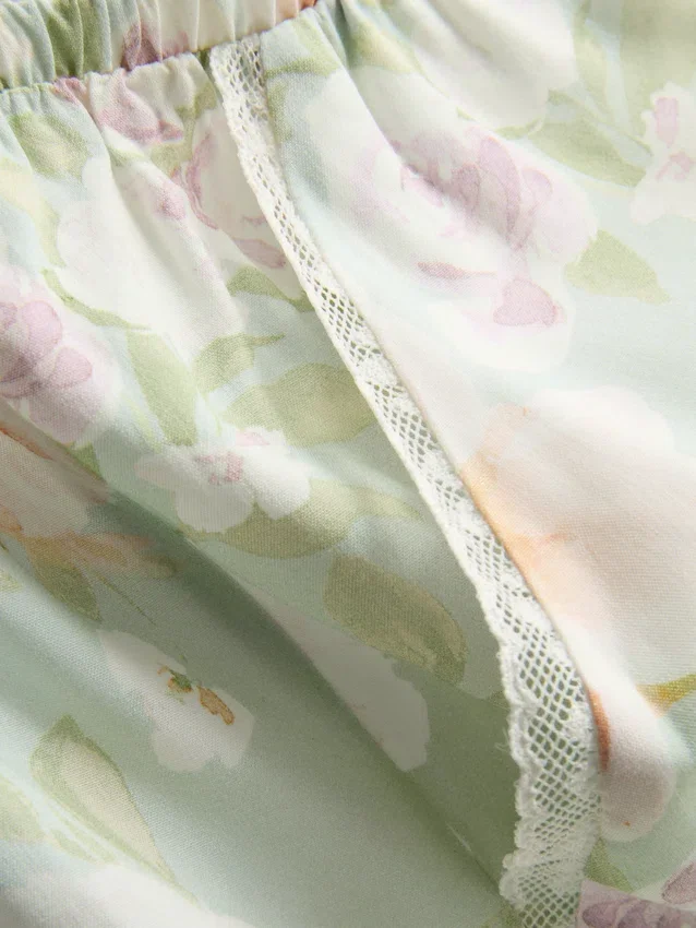 Floral wide leg pajama bottoms