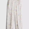 Floral wide leg pajama bottoms
