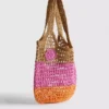 Flower straw shopper bag