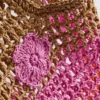 Flower straw shopper bag