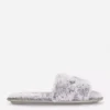 Fluffy crossband slippers