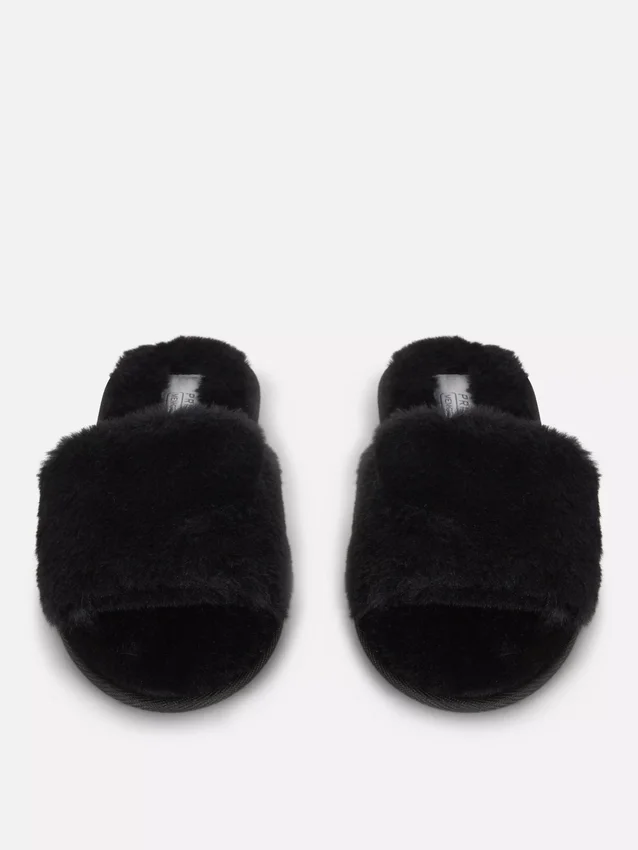 Fluffy crossband slippers