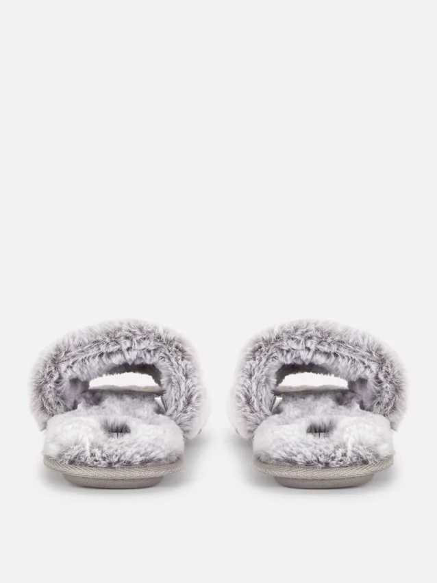 Fluffy crossband slippers