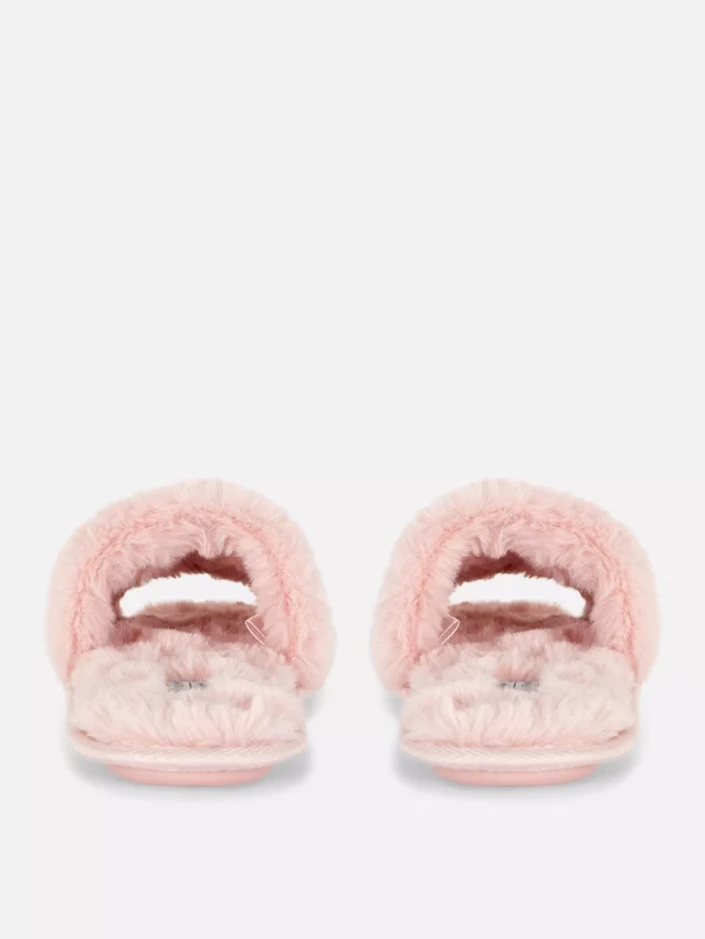 Fluffy crossband slippers