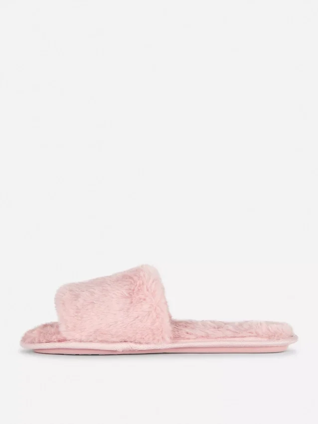 Fluffy crossband slippers