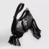 Fringed buckle shoulder bag
