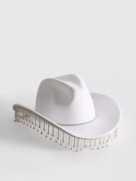Fringed cowboy hat