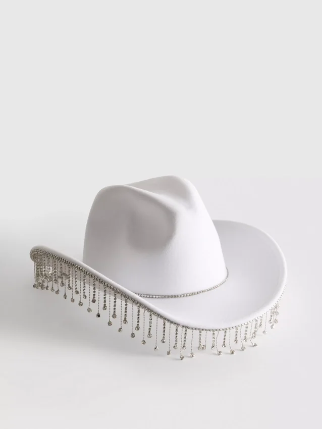 Fringed cowboy hat