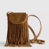 Fringed phone holder bag