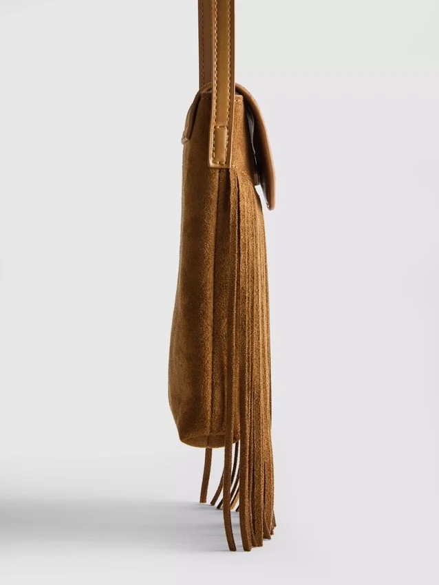 Fringed phone holder bag