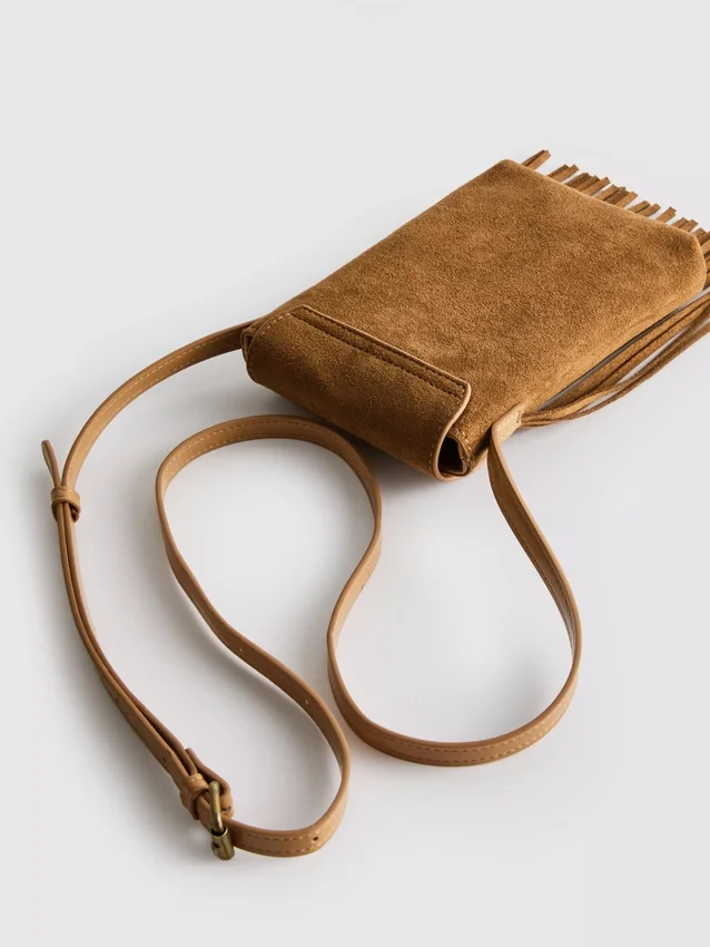 Fringed phone holder bag