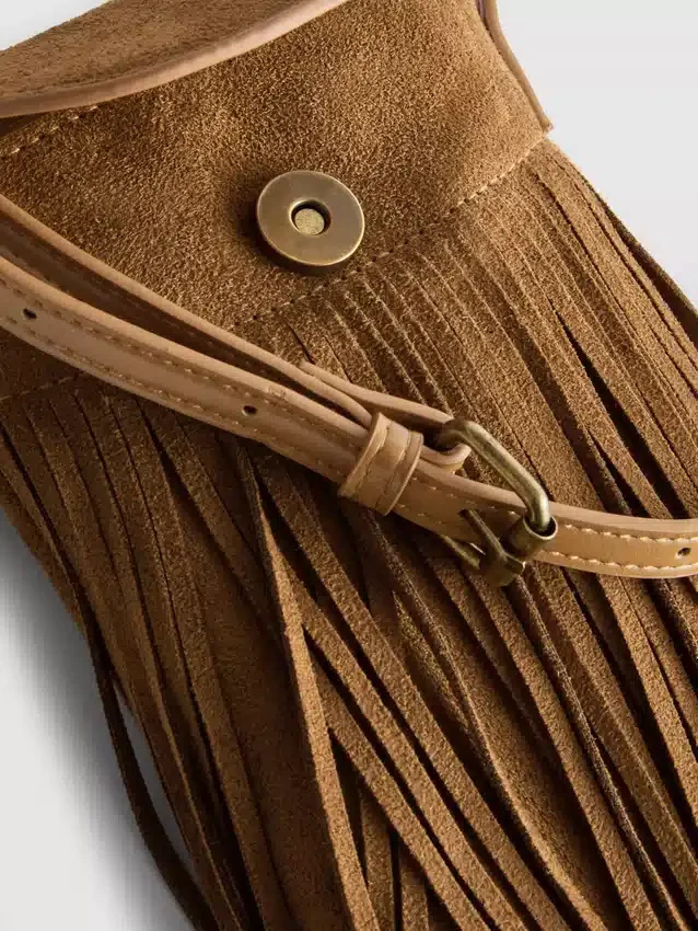 Fringed phone holder bag