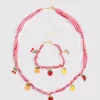 Fruit charm jewelry set