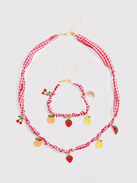 Fruit charm jewelry set