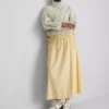 Gathered midi skirt