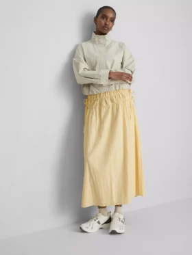 Gathered midi skirt