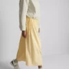 Gathered midi skirt