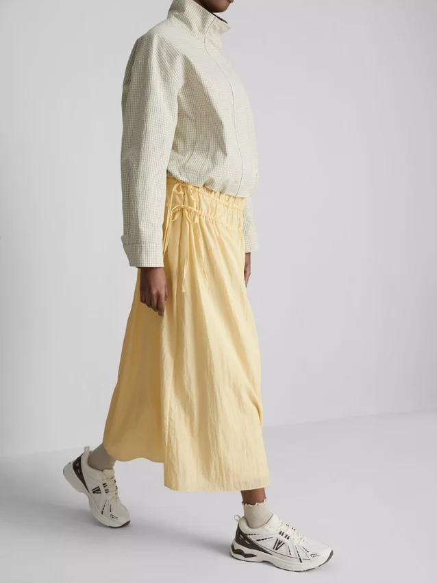 Gathered midi skirt