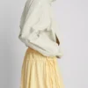 Gathered midi skirt