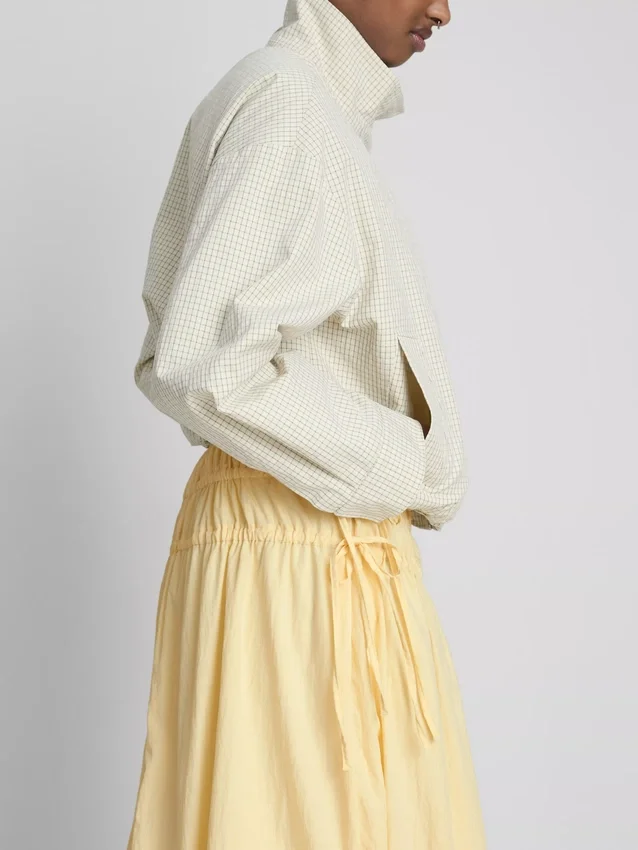 Gathered midi skirt