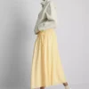 Gathered midi skirt