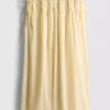 Gathered midi skirt