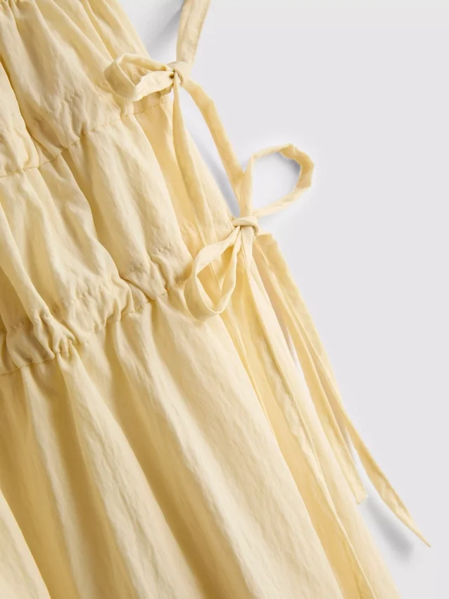 Gathered midi skirt