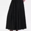 Gathered waist maxi skirt
